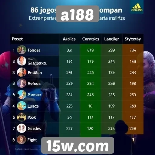 Comparativo de desempenho entre jogos do A188
